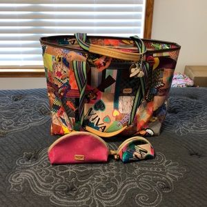 Consuela Patches Zipper Tote, Sm&Med Cosmetic Case